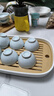 拜杰茶盤(pán)茶托 茶臺小茶盤(pán)功夫茶具托盤(pán)儲水式簡(jiǎn)約瀝水盤(pán)茶海 小號 曬單實(shí)拍圖