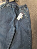蓋璞男童秋季款小熊刺繡松緊腰保暖桶形牛仔褲兒童裝805254 曬單實(shí)拍圖