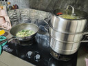 康巴赫304不銹鋼三層蒸鍋蒸籠復底大湯蒸鍋多功能鍋具30cm燃氣灶通用 曬單實(shí)拍圖