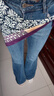 UR2026春季新款女裝休閑趣味印花絲巾修身牛仔喇叭褲UWH860025 曬單實(shí)拍圖