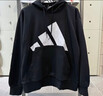 阿迪達斯（adidas）男女同款復古百搭潮流休閑套頭衫 黑色 L 曬單實(shí)拍圖