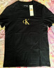 Calvin Klein 凱文·克萊恩 CK男裝 圓領(lǐng)短袖男 純棉休閑印花T恤男上衣 黑色 S 建議60-70kg 曬單實(shí)拍圖