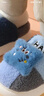 小豬班納男女寶室內外穿居家兒童保暖軟底可愛(ài)卡通毛絨棉拖鞋 藍灰色 30 曬單實(shí)拍圖
