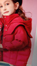ASK JUNIOR【90絨】女童羽絨服2025冬裝連帽中長(cháng)新年裝外套 酒紅色 150 曬單實(shí)拍圖