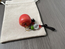 慕思語(yǔ)（MUSIYU）手工木雕蘋(píng)果汽車(chē)鑰匙扣掛件包包背包書(shū)包包掛飾男女小飾品禮物 木雕小蘋(píng)果-平安款  A11-103 曬單實(shí)拍圖