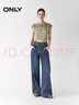 ONLY 2025夏季高腰寬松顯瘦直筒褲長(cháng)褲牛仔褲女|125332069 曬單實(shí)拍圖