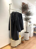 千禧華府衣架落地掛衣架臥室衣帽架立式置物架客廳可移動(dòng)晾衣架奶白色60cm 曬單實(shí)拍圖