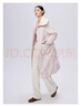 艾萊依羽絨服女仿羊羔毛領(lǐng)拼接長(cháng)款時(shí)尚加厚過(guò)膝新年外套冬 果凍粉155 曬單實(shí)拍圖
