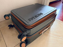 朗客德國前側開(kāi)蓋行李箱20寸登機箱新款可擴容寬拉桿子母旅行密碼箱24 復古灰【雙充電接口+杯架+掛鉤】 20英寸 登機箱 擴展后約等于22寸 曬單實(shí)拍圖