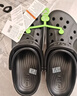 卡駱馳（CROCS）洞洞鞋貝雅卡駱班輕便耐磨一腳蹬休閑鞋|205089 黑色/白色-066 41 /42(260mm) 曬單實(shí)拍圖