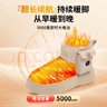 德雙曼石墨烯電熱鞋暖腳神器發(fā)熱鞋雪地靴女充電加絨加厚女棉鞋厚底增高 【 奶油白·增高款】正碼正拍，腳背寬大一碼 38 曬單實(shí)拍圖
