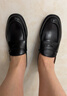 星期六真皮厚底樂(lè )福鞋女款2026新款春季一腳蹬配闊腿褲軟底不累腳小皮鞋 曬單實(shí)拍圖