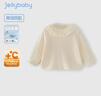 JELLYBABY女童T恤小童荷葉邊春秋上衣兒童衣服寶寶秋裝打底衫 曬單實(shí)拍圖