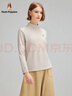 暇步士（Hush Puppies）【高彈百搭】女裝秋季半高領(lǐng)舒適保暖高彈休閑打底衫 淺沙色 M 曬單實(shí)拍圖