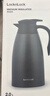 樂(lè )扣樂(lè )扣 大容量保溫壺304不銹鋼內膽冷水壺真空保溫瓶辦公水壺2L黑灰色 曬單實(shí)拍圖