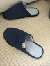 回力棉拖鞋男女士加絨秋冬季室內防臭滑保暖棉拖鞋HL0006藍色44-45碼 曬單實(shí)拍圖