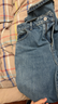 優(yōu)衣庫偏短款合作款/女裝寬松牛仔褲/彎刀鐮刀褲486836 65 寶藍色 24 /155/62A 曬單實(shí)拍圖