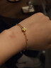 Grace Girl輕奢黃金999足金四葉草雙層手鏈女珠寶首飾生日禮物送女友 曬單實(shí)拍圖