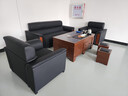 華懿 辦公沙發(fā)辦公室三人位商務(wù)接待會(huì )客洽談新中式真皮沙發(fā)茶幾組合 經(jīng)典黑【納帕皮】 3+1+1+功夫茶幾【店長(cháng)推薦】 曬單實(shí)拍圖