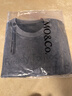 MO&Co.長(cháng)袖T恤棉漢麻肌理臟染洗水斑駁印花標語(yǔ)寬松H型摩安珂 鋼灰色 S /160 曬單實(shí)拍圖