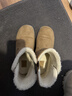 Pansy盼喜棉鞋保暖女短靴加絨加厚羊毛靴冬百搭舒適鞋HD4181 卡其色 39 曬單實(shí)拍圖