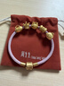 周生生錢(qián)袋紅包黃金轉運珠 足金Charme祥瑞祝福銅錢(qián)串珠組合單顆 聚財錢(qián)包95930C 曬單實(shí)拍圖