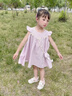 班喜迪女童連衣裙夏裝2026新款洋氣女寶寶公主裙夏季兒童背心裙子小童裝 紫色 110 曬單實(shí)拍圖