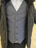 羅蒙（ROMON）西裝套裝馬甲男士商務(wù)休閑職業(yè)背心酒店伴郎結婚坎肩兄弟團購工裝 灰色（單件馬甲） R35 L 175 曬單實(shí)拍圖