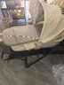 qborn白鹿嬰兒車(chē)新生小孩米色嬰兒車(chē)高景觀(guān)雙向折疊輕便可坐躺兒童推車(chē) 玉蘭白+睡籃+提籃【一車(chē)四用 多場(chǎng)景】 曬單實(shí)拍圖