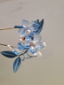 尹木夕U型發(fā)簪琉璃花國風(fēng)氣質(zhì)女頭飾盤(pán)發(fā)中式發(fā)飾旗袍配飾生日禮物女生 F3934藍色琉璃發(fā)簪 曬單實(shí)拍圖