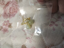 珍尚銀中國黃金和田玉耳釘純銀耳環(huán)飾3.8三八婦女節女神節禮物女友S925 曬單實(shí)拍圖