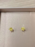 六福珠寶新年禮物 足金梔子花黃金耳釘 計價(jià)G01G0027DS 約1.00克 曬單實(shí)拍圖