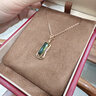 廷亮1.4克拉綠碧璽吊墜 18K金鑲鉆 彩色寶石吊墜送愛(ài)人 吊墜+18K金項鏈 曬單實(shí)拍圖