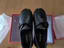 意爾康女單鞋一腳蹬魔術(shù)貼媽媽單鞋中老年休閑皮鞋 13410W 黑色 37 曬單實(shí)拍圖