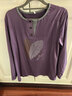 啄木鳥(niǎo)（TUCANO）純棉長(cháng)袖t恤女裝春秋2026新款洋氣媽媽大碼上衣中長(cháng)款內搭打底衫 紫色 2XL (建議130-140斤) 曬單實(shí)拍圖