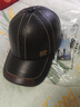 JEEP SPIRIT真皮帽子男士中老年人戶(hù)外棒球帽秋冬季保暖牛皮鴨舌帽單款老人帽 黑色開(kāi)口 均碼（56-60cm）可調節 曬單實(shí)拍圖