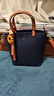 紅谷包包手提包女新款簡(jiǎn)約牛皮大容量單肩包休閑手提包生日禮物 深藍 曬單實(shí)拍圖