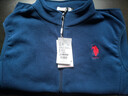 U.S. POLO ASSN.馬甲男抓絨搖粒絨秋冬立領(lǐng)無(wú)袖背心男裝外套 藏藍色 XL  曬單實(shí)拍圖