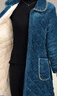 茶年（CHANIAN）四川省服  冬季加厚加絨夾棉中長(cháng)款棉服工作服女棉襖保暖罩衣四川 【艾066翻領(lǐng)】---孔雀藍 XL 【建議120斤以下】 曬單實(shí)拍圖