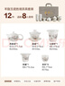 金鑲玉功夫茶具整套裝陶瓷茶壺杯送人禮品盒高檔羊脂玉白瓷 勝境 曬單實(shí)拍圖