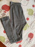 三槍秋褲男寬松高腰中老年加肥加大秋褲 爸爸高腰保暖褲 胖子大碼秋褲 深麻灰 3XL （適合體重155-175斤） 曬單實(shí)拍圖