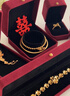 oein 假五金結婚五件套黃金假三金套裝訂婚首飾一套仿真道具次日達 【兩世歡】仿真五金套裝/不含盒 顏色純正/安全放心 曬單實(shí)拍圖