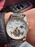 光邁潮流鏤空飛輪手表男士商務(wù)休閑自動(dòng)機械手表日月星辰夜光防水腕表 間金白面 曬單實(shí)拍圖