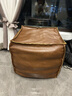 魚(yú)躍星空美式收納坐墩客廳家用地上皮墩坐墊懶人沙發(fā)腳踏凳門(mén)口換鞋儲物凳 棕色【優(yōu)質(zhì)PU油蠟皮】40*40*40cm 40cm需要自行填充舊衣服/夏被等 曬單實(shí)拍圖