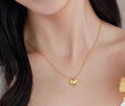 周六福（ZLF）  黃金吊墜女款足金無(wú)極金心形掛墜LOVE 計價(jià)T 1.45g 曬單實(shí)拍圖