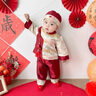 G.duck男寶寶周歲禮服春秋中式古風(fēng)唐裝喜慶衣服生日一周歲宴抓周衣服 紅色麒麟三件套 73 建議7-9個(gè)月13-18斤 曬單實(shí)拍圖