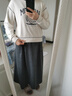 韓都衣舍半身長(cháng)裙女2025秋冬高腰復古顯瘦垂墜感傘裙高級感時(shí)尚a字裙 曬單實(shí)拍圖