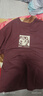 啄木鳥(niǎo)（TUCANO）純棉短袖T恤男韓版潮流寬松大碼重磅打底衫青少年學(xué)生夏天男短袖 酒紅/藝術(shù)虎 L （重120-130斤高165-170） 曬單實(shí)拍圖