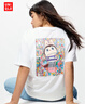 優(yōu)衣庫女裝男女同款親子UT泡泡瑪特印花短袖T恤POP MART 480671 00 白色 L /160/88A 曬單實(shí)拍圖