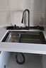JOMOW洗菜盆5MM瀑布飛雨廚房水槽大單槽數顯304不銹鋼小米粒 75*45普通集渣款【5.0加厚】耐磨耐刮 曬單實(shí)拍圖